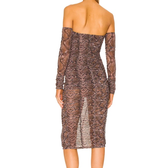 Zarayah Midi Dress in Acid Snake - Picture 1 of 4